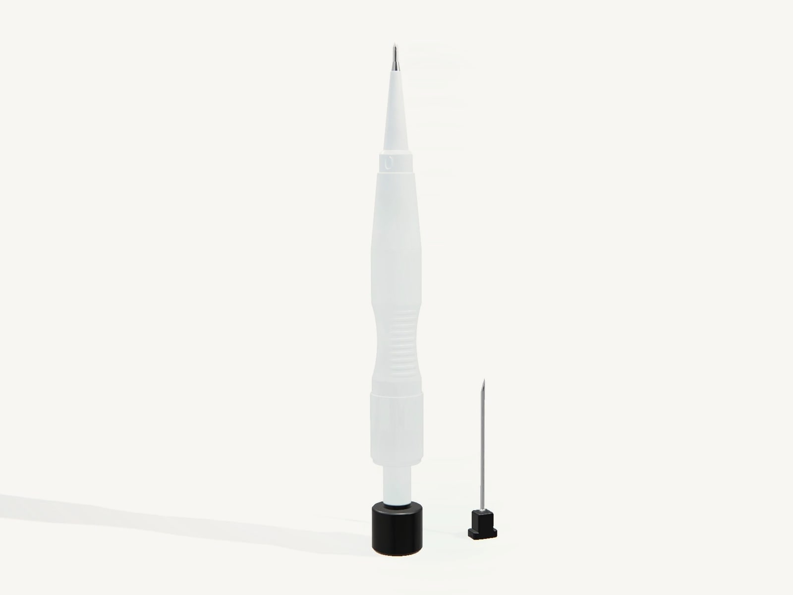 Garry DHI implanter pen with a black cap - studio photo