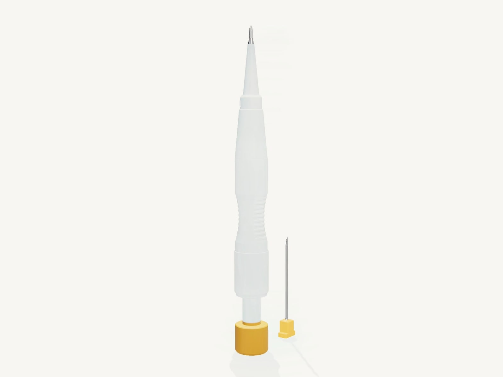 Garry DHI implanter pen with a yellow cap - studio photo